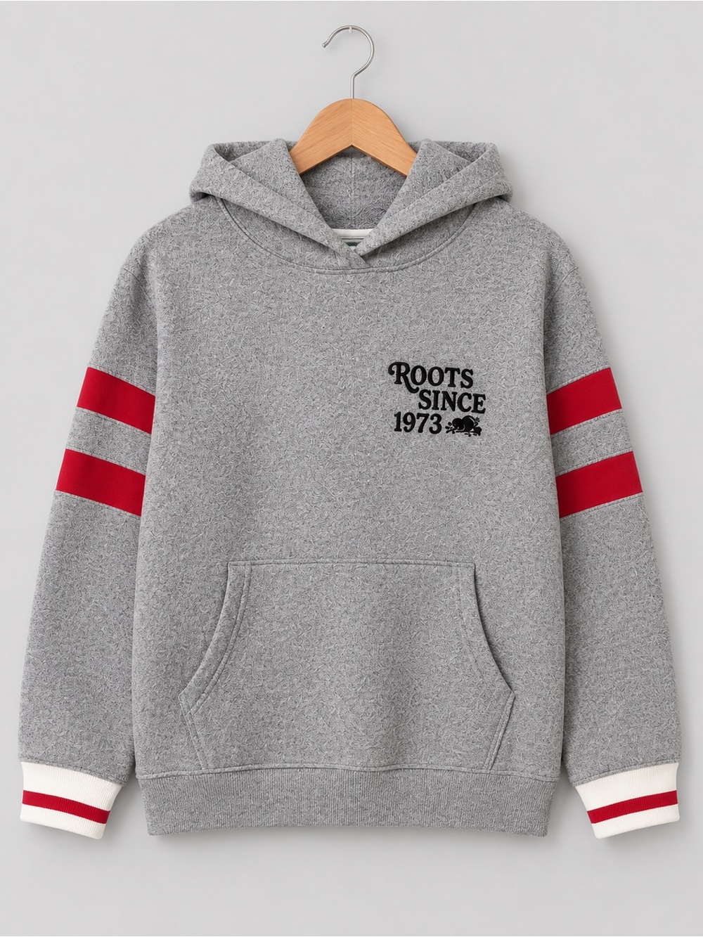 Roots Heritage Sleeve-Stripe Fleece Pullover Hoodie 3X